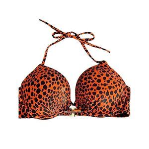 Victoria's Secret bikini top in a leopard print size 34C